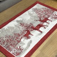 Scheibengardine für Küche, Shabby Chic, weiß bestickt, M-CORTINA