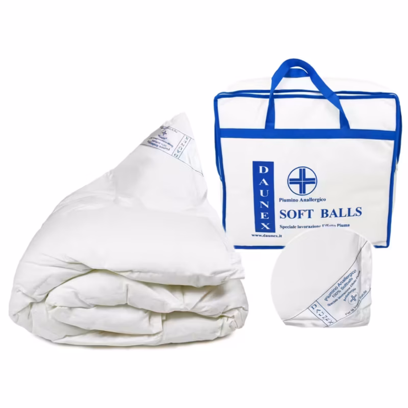 Daunendecke für Baby und Kinderbett Anallergisch SOFTBALLS WARM aus Mikrofasern